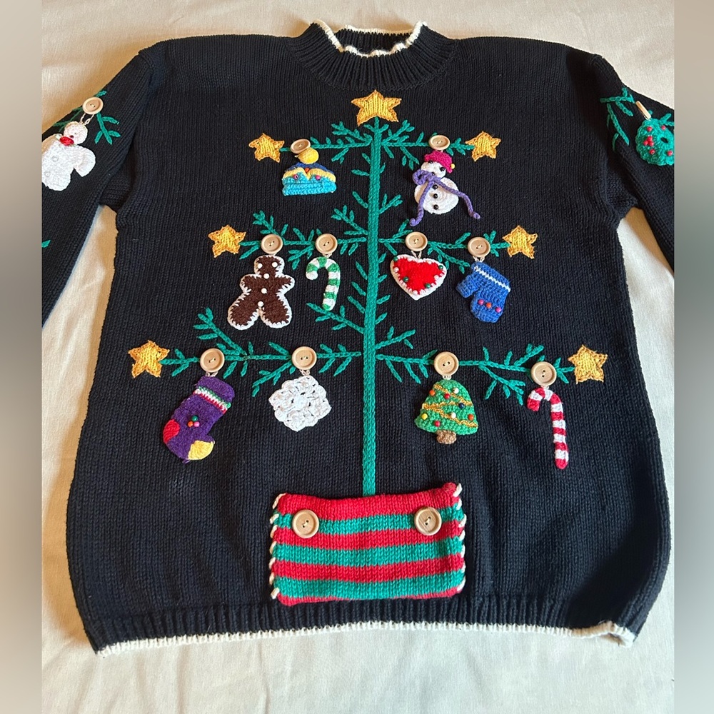 Vintage Christmas Sweater.  Size Large